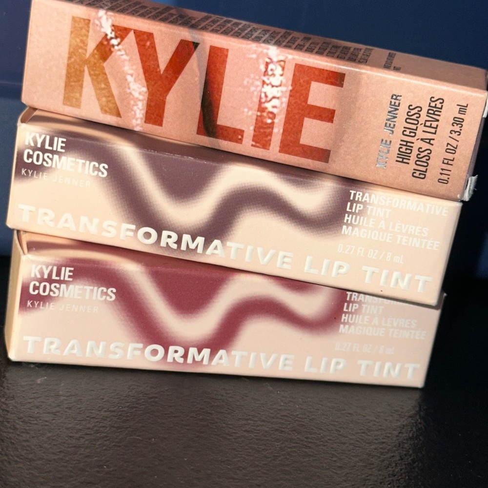 Kylie Cosmetics High Gloss and Lip Tint Set - Gold and Cream